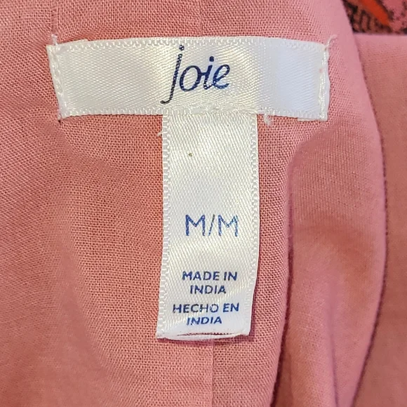 Anthropologie Joie Tea Rose Pink Tiered Ruffles Maxi Cotton Boho-Chic Dress Med - Picture 6 of 9